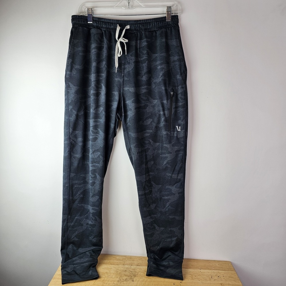 Vuori Sunday Performance Jogger Pants Camo Gray M V416 Drawstring Mens Tapered